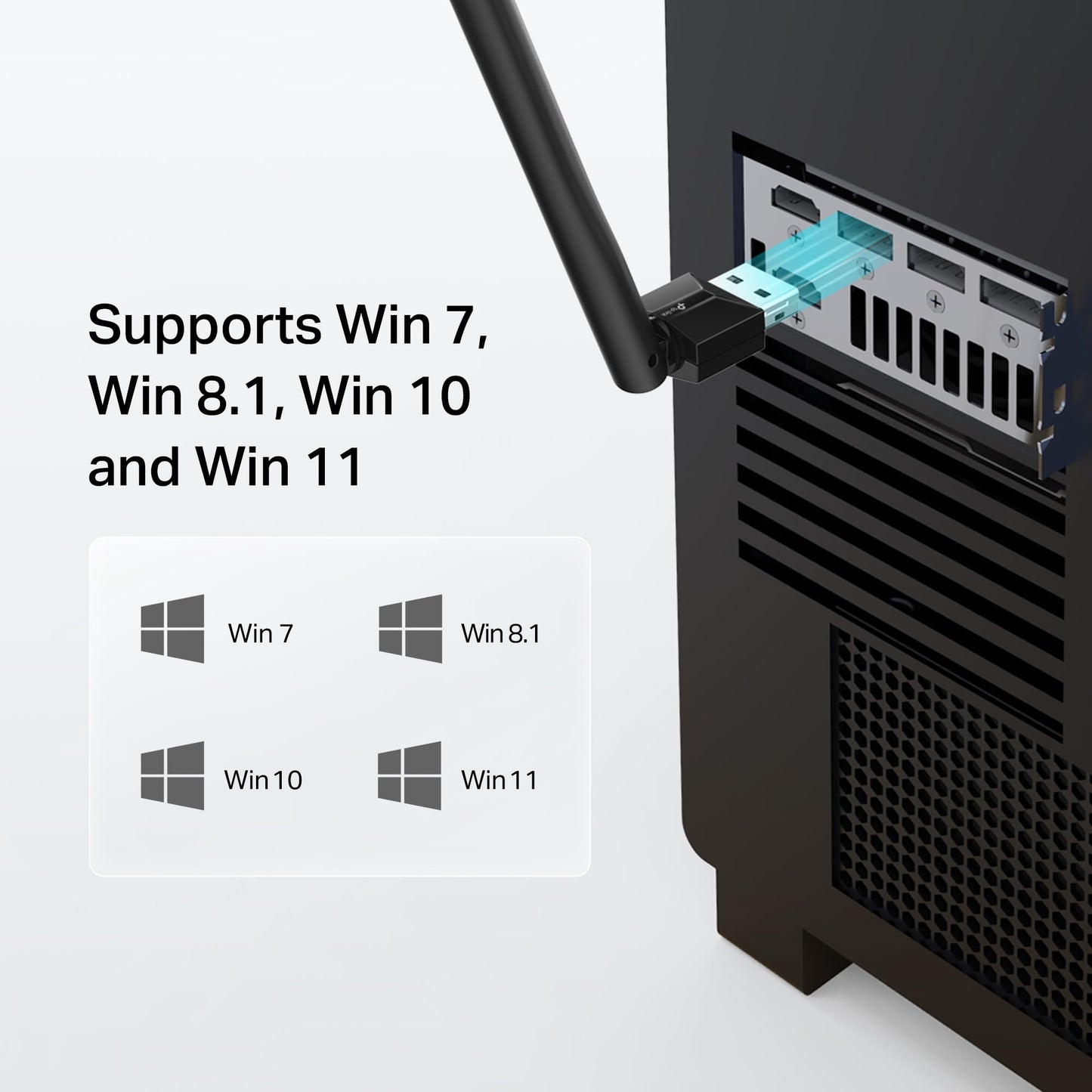 TP-Link USB Bluetooth Adapter for PC, Bluetooth 5.3 Long Range Receiver, Plug and Play, Adjustable Antenna, Supports Windows 11/10/8.1/7 for Desktop
