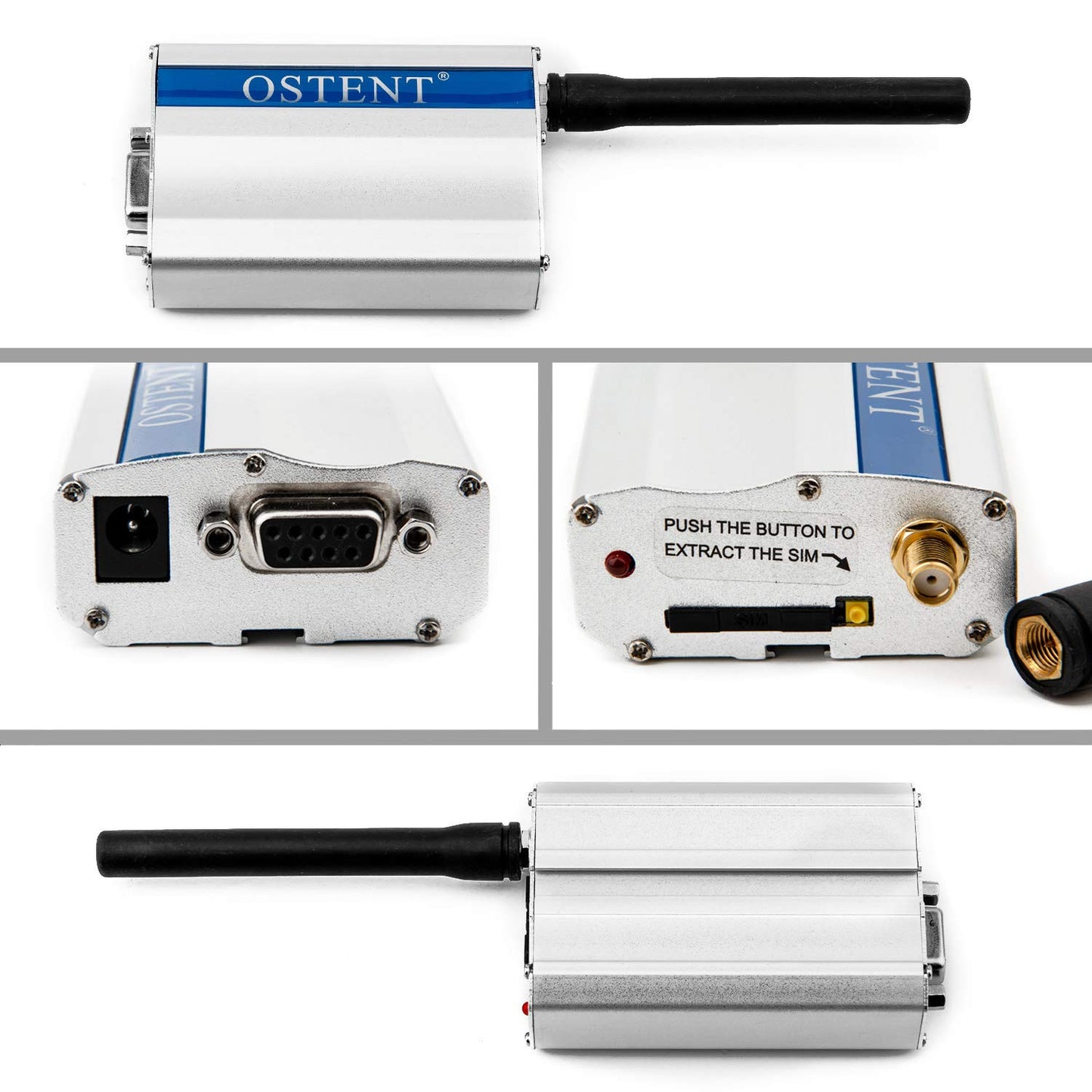 OSTENT GSM Modem with Wavecom Q2303A Module COM/RS232/Serial Port at Commands SMS Voice Call US Plug Power Adapter