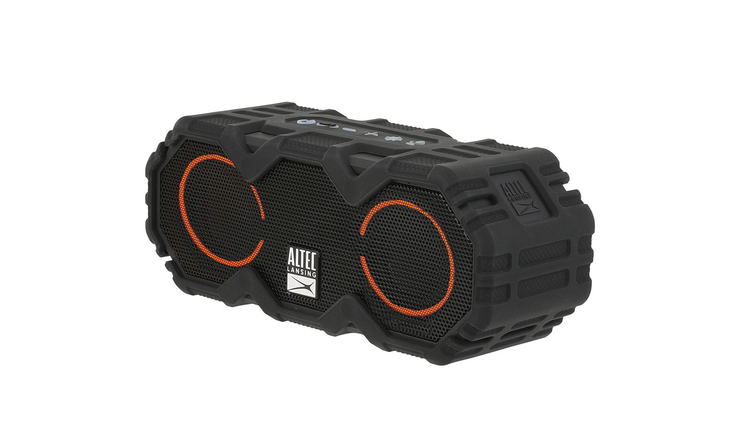 Altec Lansing LifeJacket Mini - Waterproof Bluetooth Speaker with Lights, Portable Wireless Speaker for Pool, Beach, Hiking, Sports, Camping, 16 Hour