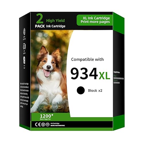 TRUINK 934XL Ink Cartridge 2-Pack Replacement for HP 934 Combo Pack Compatible with HP Officejet Pro 6230 6830 6835 Officejet 6800 6812 6815 6820