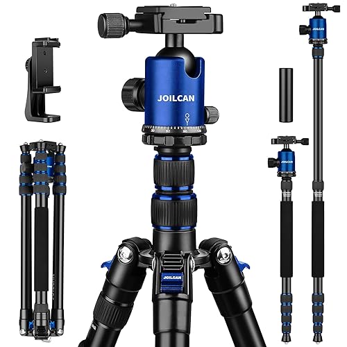 80/85 inches Heavy Duty Tripod for Camera and Phone, 85" Camera Monopod Tripods, DSLR Binoculars Spotting Scope Camcorders Video Tripod Stand, 360