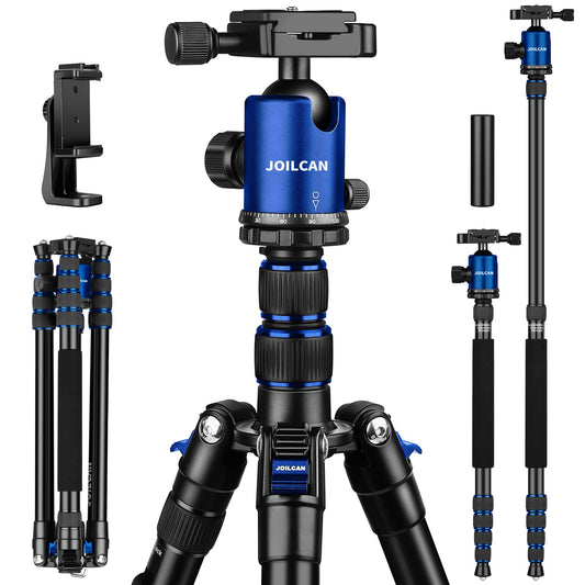 80/85 inches Heavy Duty Tripod for Camera and Phone, 85" Camera Monopod Tripods, DSLR Binoculars Spotting Scope Camcorders Video Tripod Stand, 360