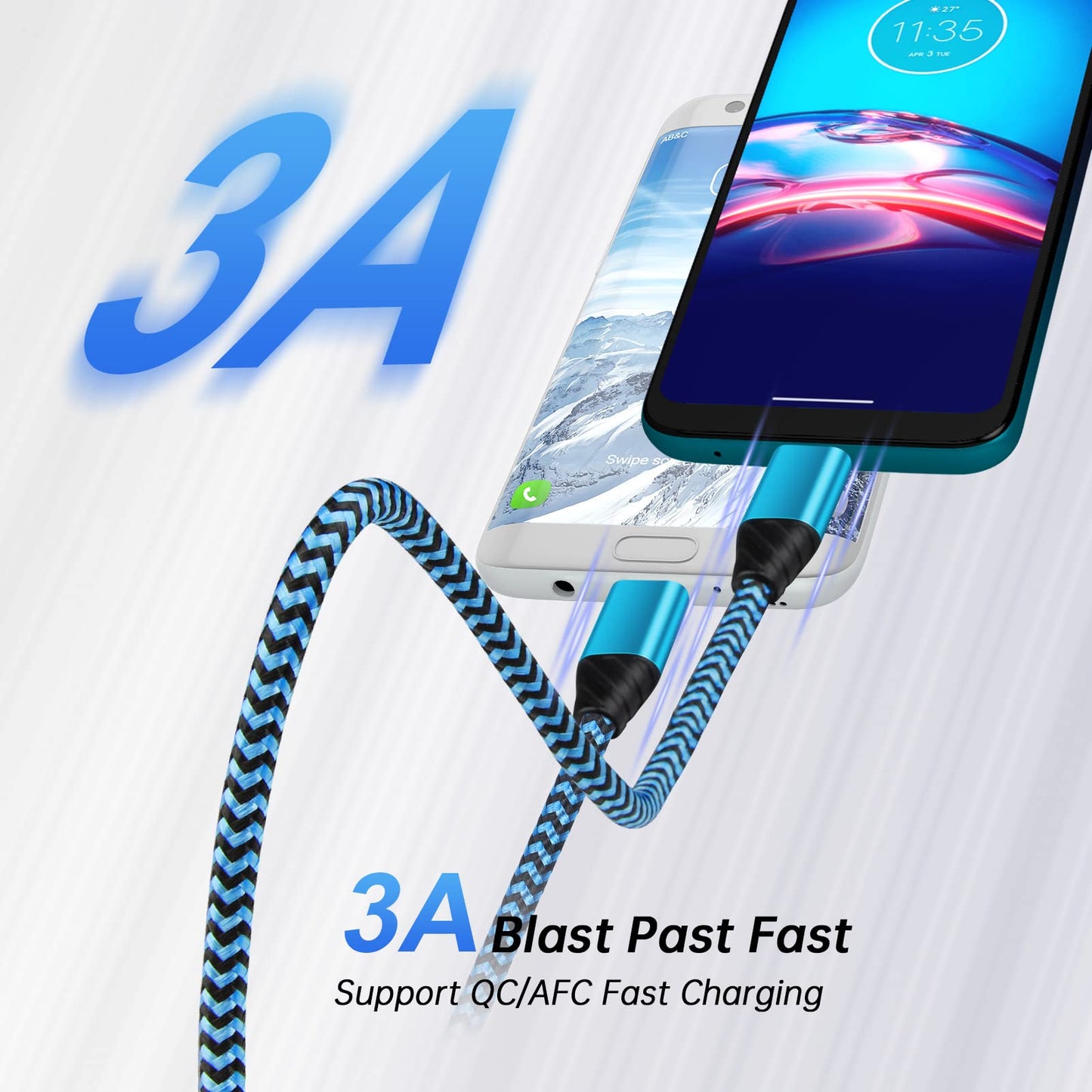 Android Phone Charger Cord Long Micro USB Charging Cable Data Transfer Fast Charging for Samsung Galaxy J8 J7 J6 J5 J4 J3 S7 S6,Moto E E5 E4