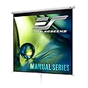 Elite Screens Manual Series, 71-INCH 1:1, Pull Down Manual Projector Screen with AUTO LOCK, Movie Home Theater 8K / 4K Ultra HD 3D Ready, 2-YEAR