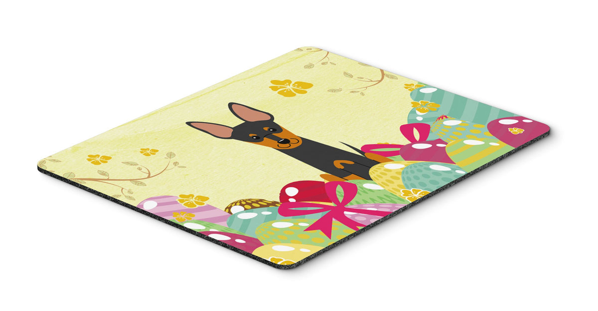 Caroline's Treasures BB6109MP Easter Eggs English Toy Terrier Mouse Pad, Hot Pad or Trivet for Home Office Gaming Working Computers Laptop Mouse