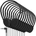 Maeline Bulk Headphones with 3.5 mm Headphone Plug - 40 Pack - Black