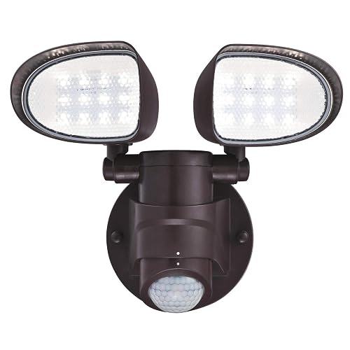 Westinghouse 6364300 Two 18W Motion Sensor, Bronze Finish with Acrylic Lens LED Outdoor Security Wall Light,
