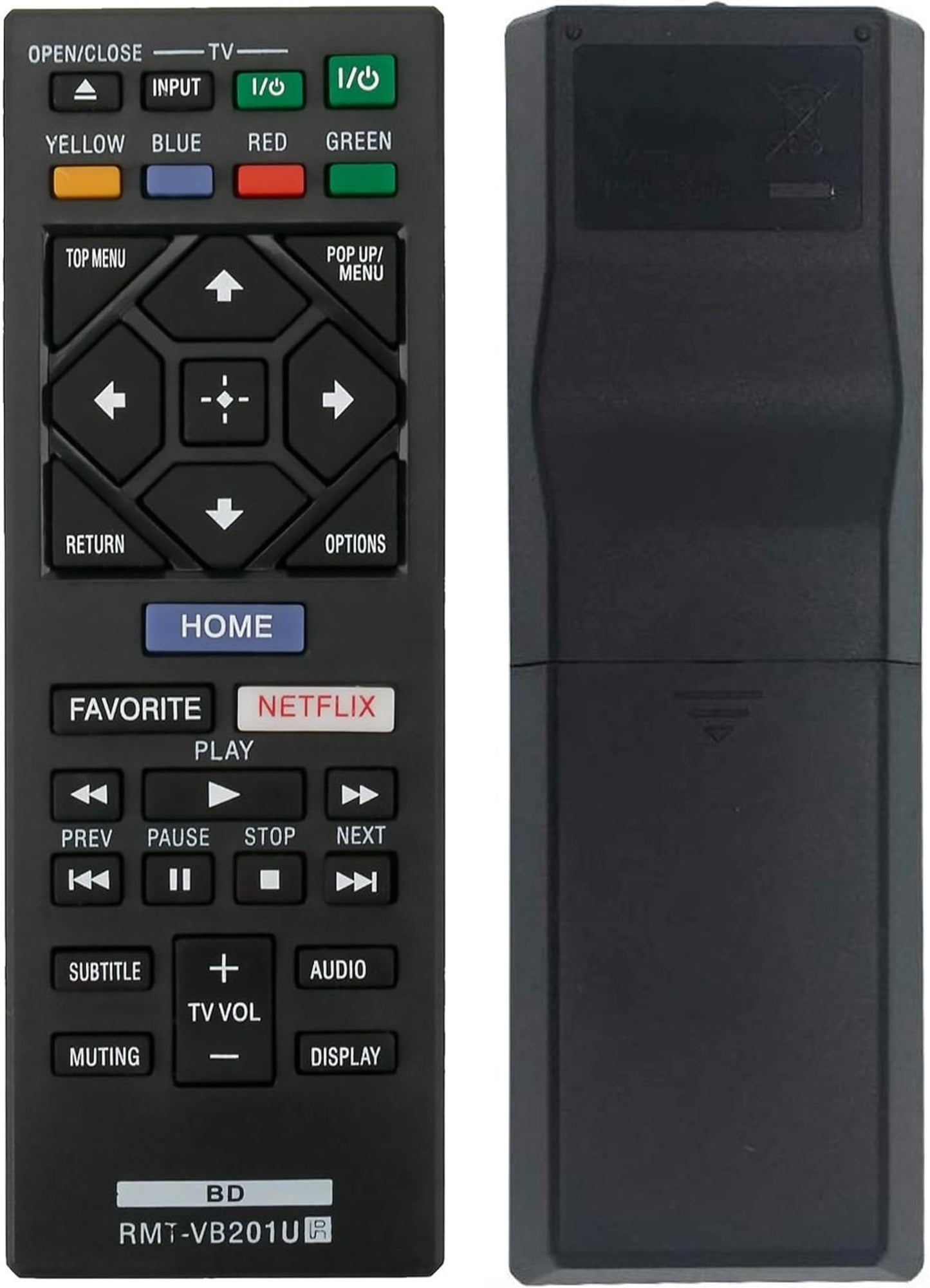 New RMT-VB201U Remote Control Replaced for Sony Blu-Ray Disc Player BDP-BX370 BDP-S1700 BDP-S3700 BDP-S6700 UBP-X700 BDP-S1700ES BDP-S2500
