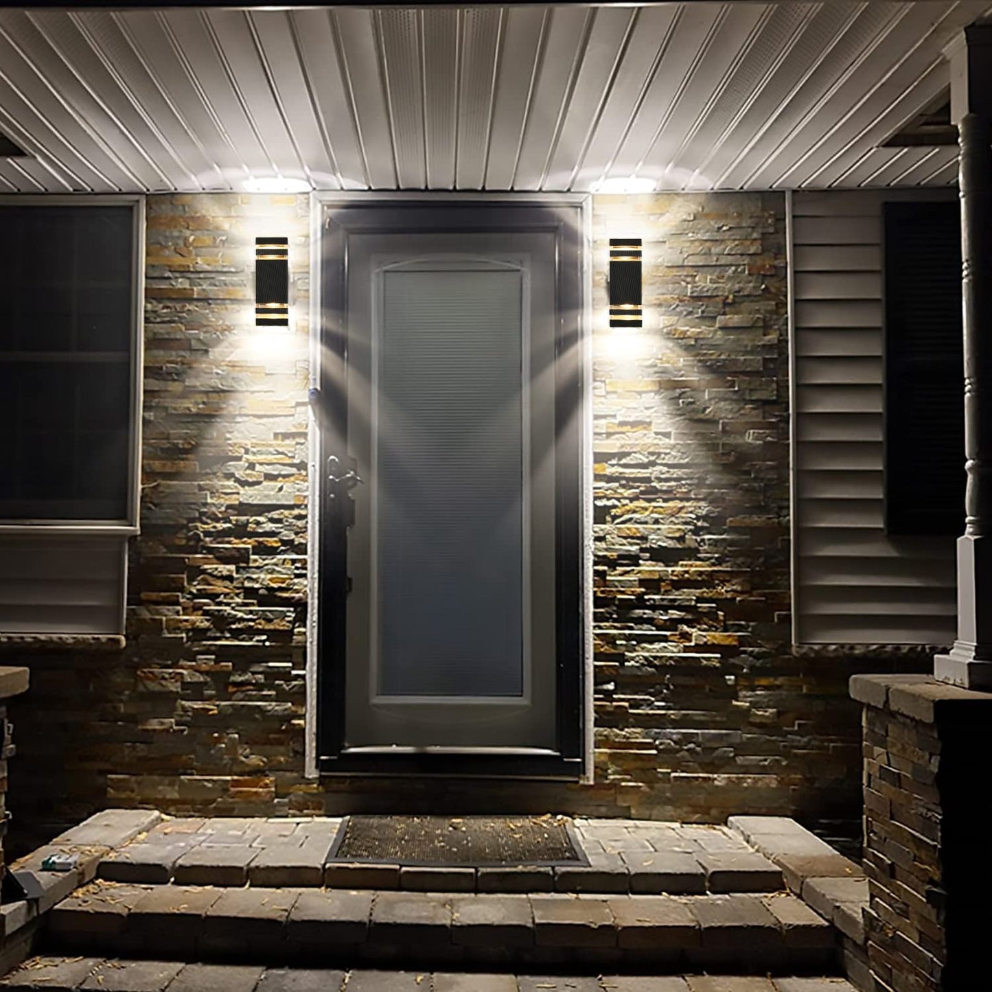 tewei LED Square Up and Down Lights Outdoor Wall Mount Light,14W IP65 3000K 1100LM Warm White, Modern Fixtures Aluminum Waterproof Exterior Lamps