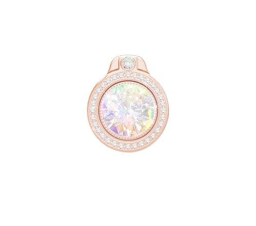 lenoup Glitter Bling Bling Phone Ring Holder, Sparkle Phone Ring Artificial Diamond Stand, Rhinestone Cell Phone Finger Ring for Phones,Pad(Rose Gold)