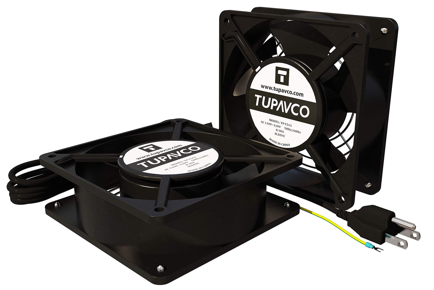 Network Cabinet Fan (2pc Kit) Pair of 120mm 4in Fans 110V AC -Tupavco TP1511