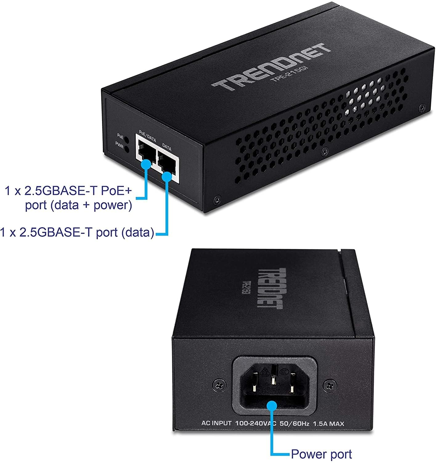 TRENDnet 2.5G PoE+ Injector, TPE-215GI