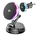 for Qi2 15W MagSafe Car Mount Charger with Cooling Fan, [Rapid Charging Cooler with RGB Lights], 78+LBS Stronger Suction Wireless Magnetic Mount on