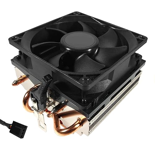 CPU Cooler Heat Pipes Aluminum Heatsink Copper Core Base 4-Pin PWM 92mm 2800 RPM Fan Pre-Applied Thermal Paste for AMD Socket AM5 AM4 FM2 FM1 AM3 AM2