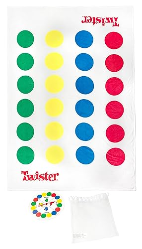 Jay Franco Twister Game Blanket - 3 Piece Set Includes Plush Blanket, Spinner, & Storage Bag (Official Hasbro Product)