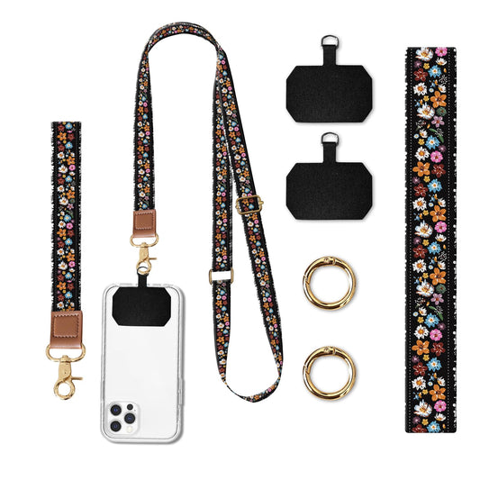 DARUIXZ Phone Lanyard Crossbody Wrist Strap, Universal Adjustable Neck Strap for Phone Case Keys ID Badges, Phone Accessories Travel Essential