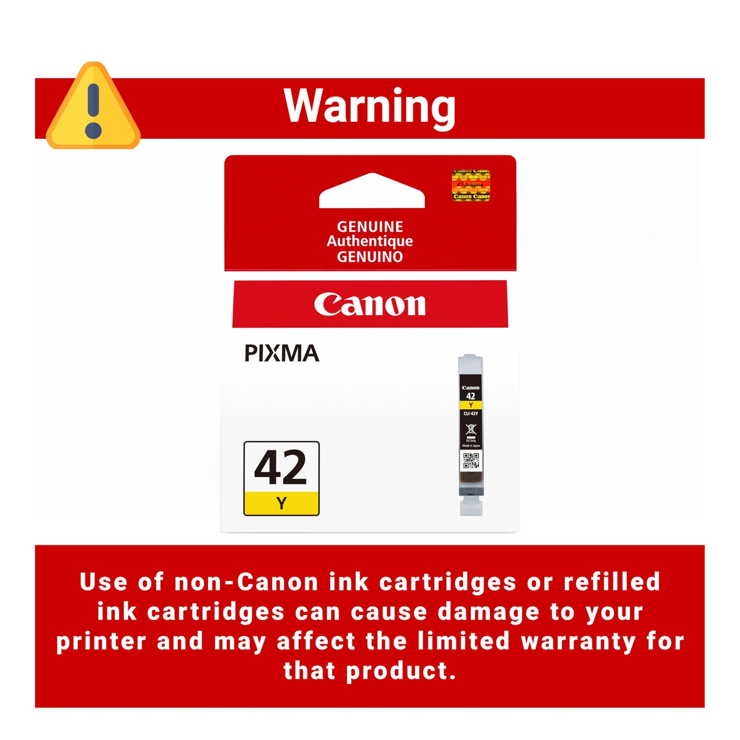 Canon CLI-42 Genuine Yellow Ink Tank, Compatible with PIXMA PRO-100 Printers