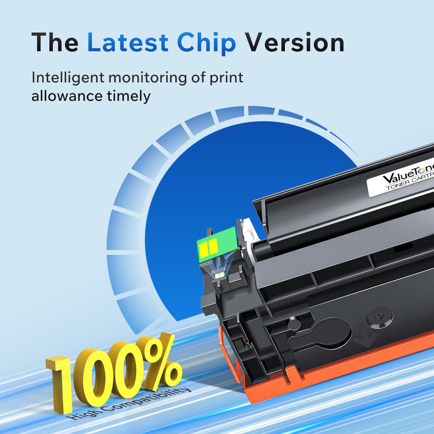 206X Black Toner Cartridge Compatible Replacement for HP 206X 206A W2110X W2110A Work for HP Color LaserJet Pro MFP M283fdw M255dw M283 M255 Printer