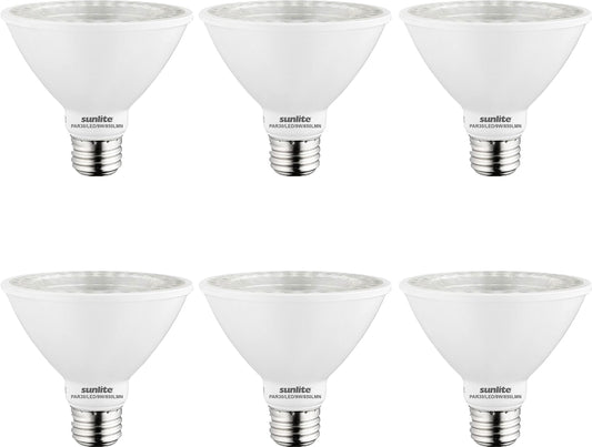 Sunlite LED PAR30 Short Neck Flood Light Bulb, 9 Watt, (75W Equivalent), 850 Lumens, Medium Screw (E26) Base, Dimmable, ETL Listed, 2700K Soft White
