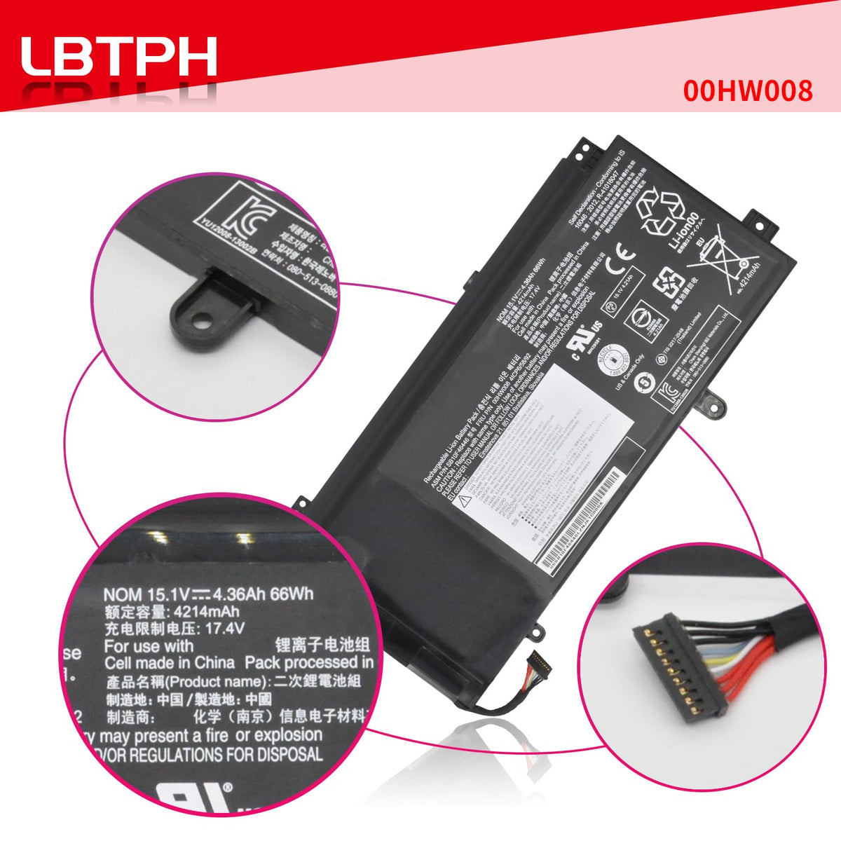 LBTECH 00HW008 00HW009 Battery for Lenovo ThinkPad Yoga 15 Ultrabook Series