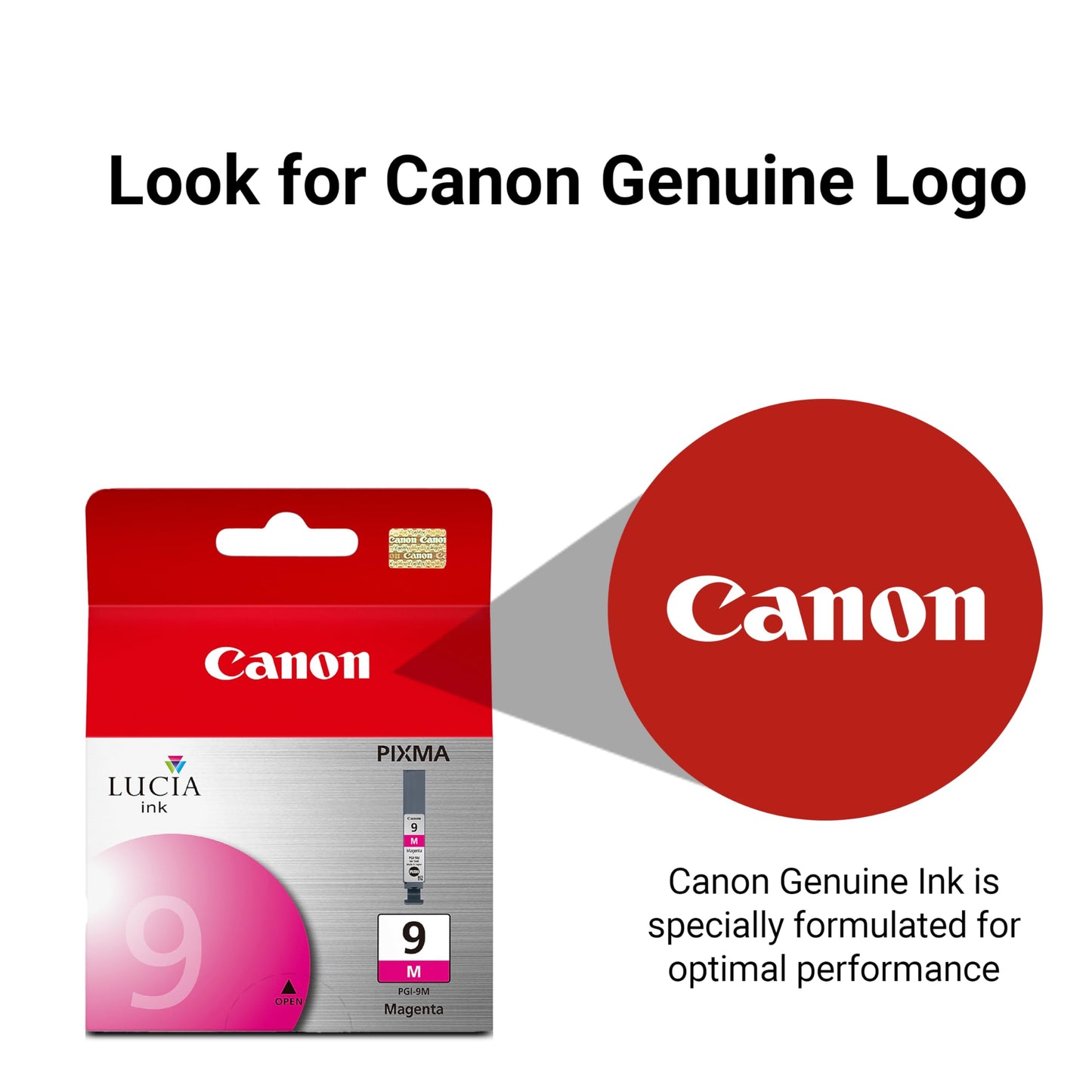 Canon PGI-9 Genuine Magenta Ink Tank, Compatible with Pro9500, Pro9500 Mark II, MX7600, and IX7000 Printers