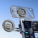 OWLREX Tesla Phone Mount for Model Y/3/X/Cybertruck Premium Alloy Magnetic Car Phone Holder with Magsafe Model Y Accessories Strong 360° Adjustable