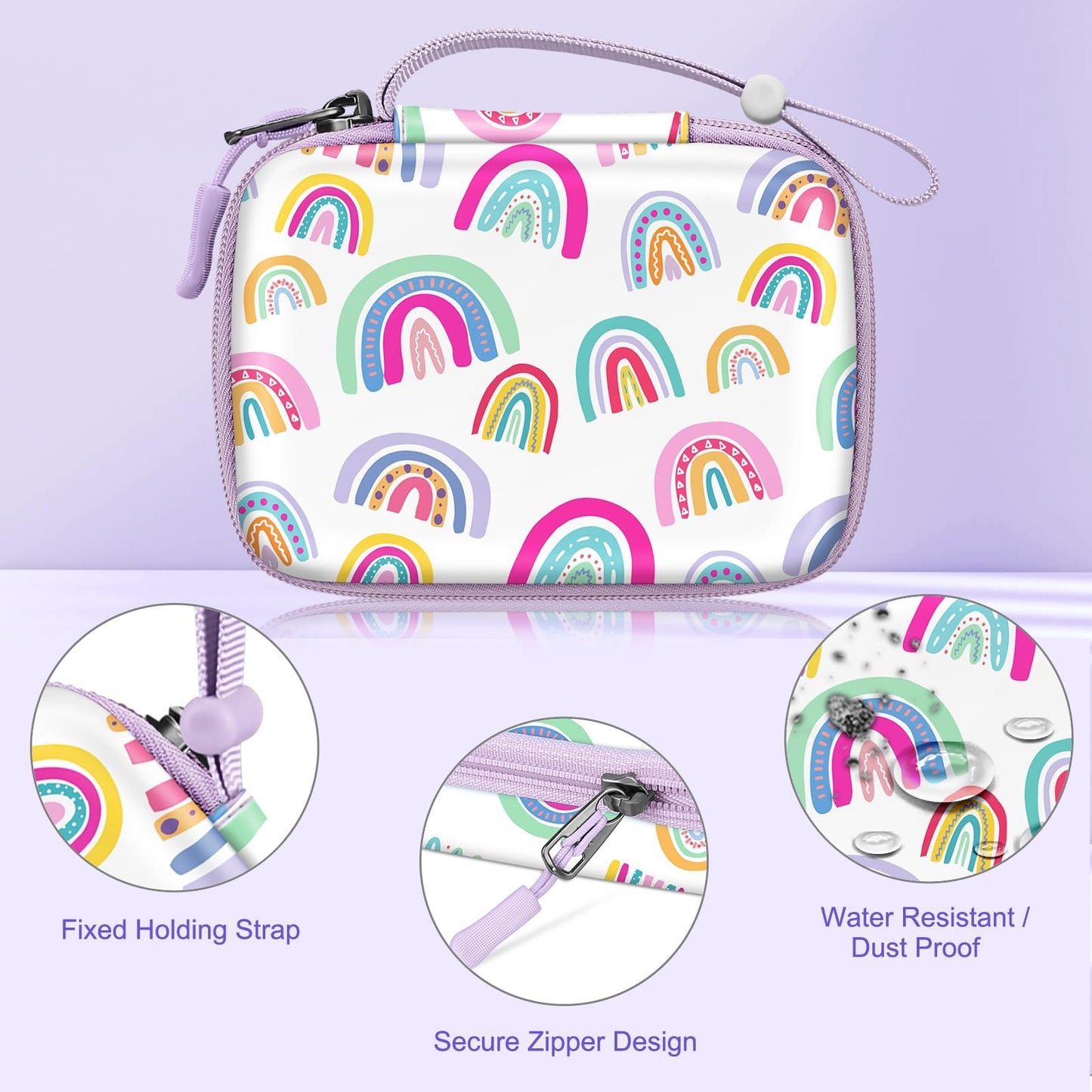 FINTIE Kids Camera Case Compatible with Goopow/Seckton/Dylanto/Mgaolo/Masterbee/CIMELR/Desuccus Kids Digital Camera Toys, Children Carrying Bag