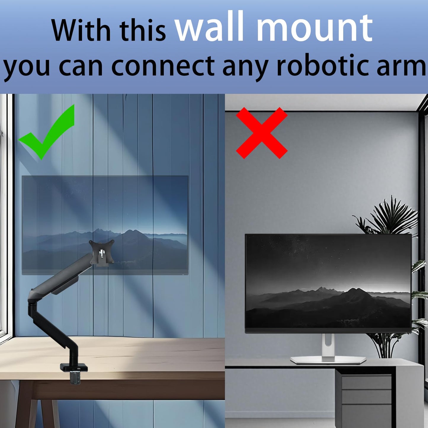 VESA Mount Adapter Compatible with Dell vesa Adapter for S2218H, S2318, S2319, S2419,S2718,S2719,SE2 Series and More Monitors
