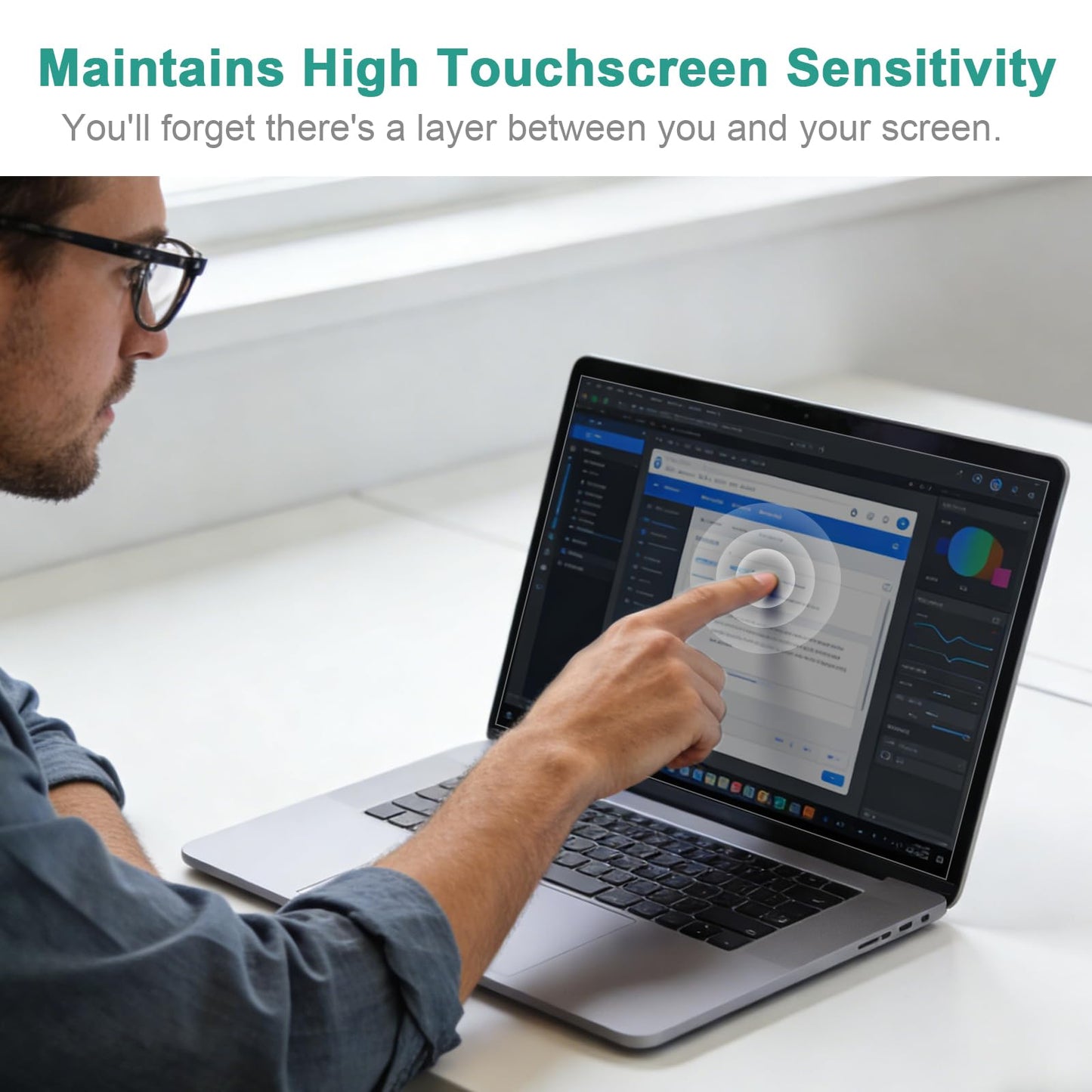 BSPROTE 2-Pack 15.6 Inch 16:9 Anti Blue Light Screen Protector, Matte Anti Glare Film UV Blocking Protector Compatible with 15.6'' Hp Acer Asus Lenovo