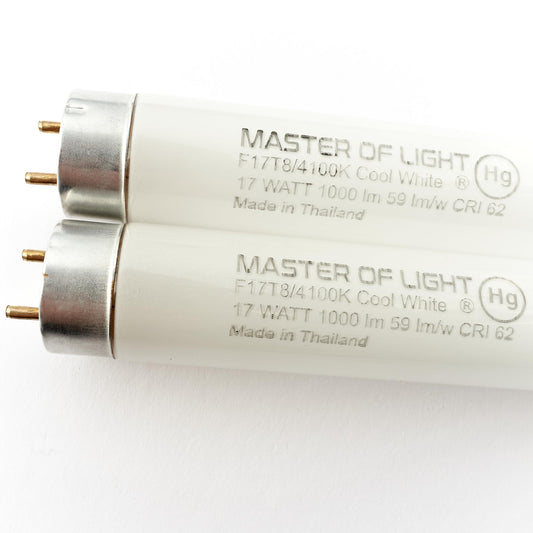 Master Of Light F17T8/CW 24" 17W 4100K Cool White T8 2-Pack
