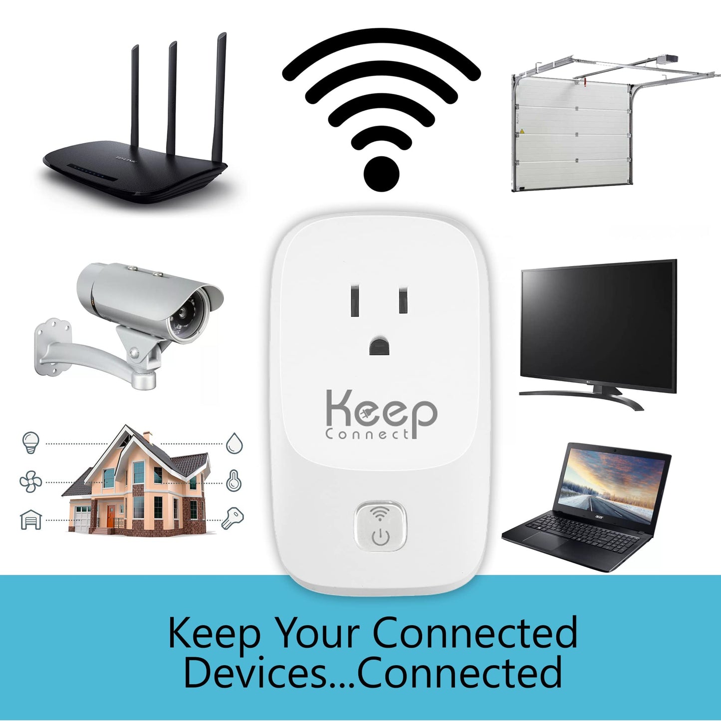 Keep Connect MAX Router Rebooter, Wi-Fi Reset Device, Monitors Connectivity and Resets When Required. No App Necessary. If You Enter a Phone Number it