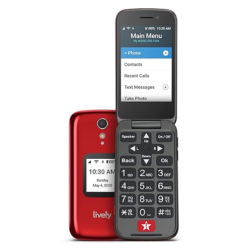 LIVELY Jitterbug Flip2 - Flip Cell Phone for Seniors - Not Compatible with Other Wireless Carriers - Must Be Activated Phone Plan - No SIM Needed