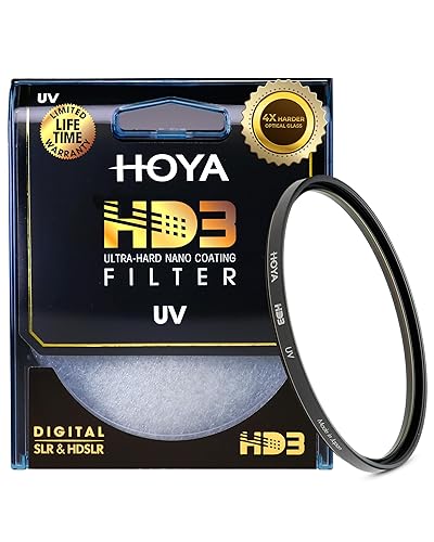 Hoya HD3 49mm UV Protector Filter - Re-Certified for 100MP+ Cameras with Ultra-Hard Nano Coating UV Filter - Stain Resistant, Smudge and Waterproof UV