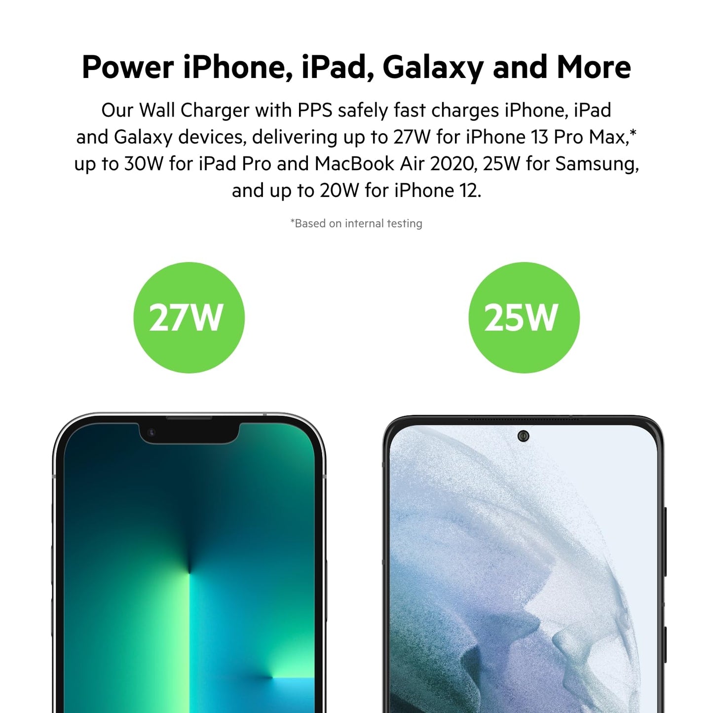Belkin USB C Charger Block 30W, USB-C Power Delivery, PPS Super Fast Charging - Samsung Galaxy S25, Apple iPhone 17, Air, Pro Pro Max, iPad, AirPods