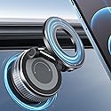 Galundge Vacuum Suction Magnetic Phone Holder, 2025 Upgraded Foldable Retractable Suction Cup Car Phone Mount for Magsafe, 360° Adjustable Magnetic