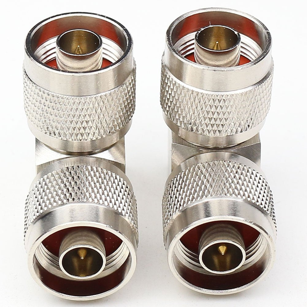 ANHAN N Type Connectors N Adapters N Type Coax Connector Walkie Talkie N adapters RF coaxial Cable Adapter (N Male to Male Right Angle)