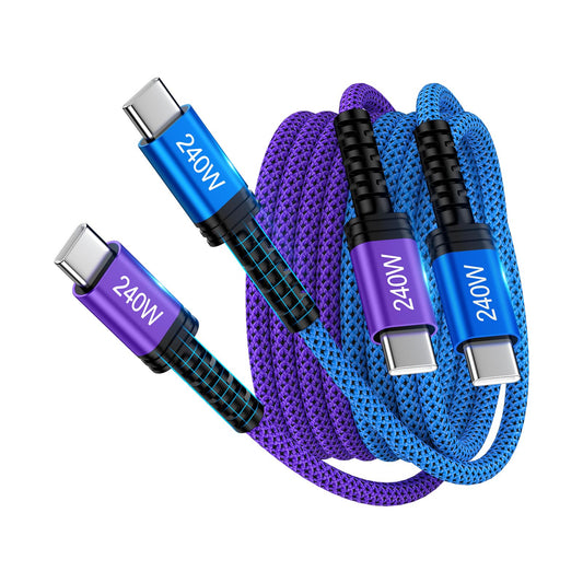 USB C iPhone 17 Charger Cable Fastest Charging Cord 240W 3FT USB C to C Car Charger Cable Braided USBC Cable for iPhone 17 Pro Max 17 Air 16 16e