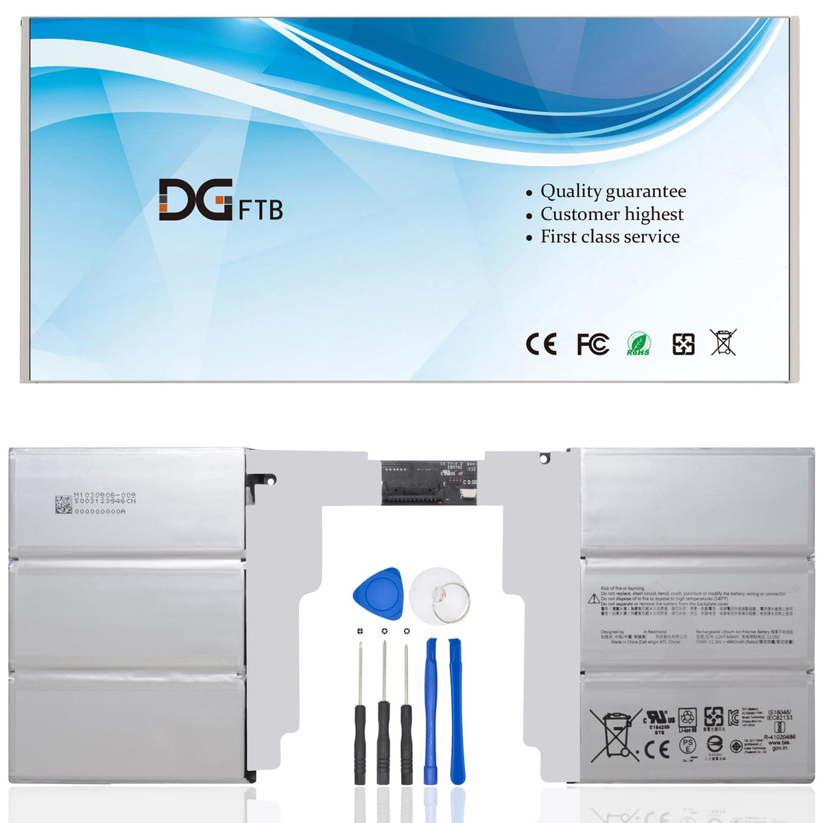 DGFTB G3HTA064H G3HTA065H New Laptop Battery for Microsoft Surface Book 3 Battery Model 1909 13.5-Inch Notebook Series BNA-WB-P15382 (11.36V