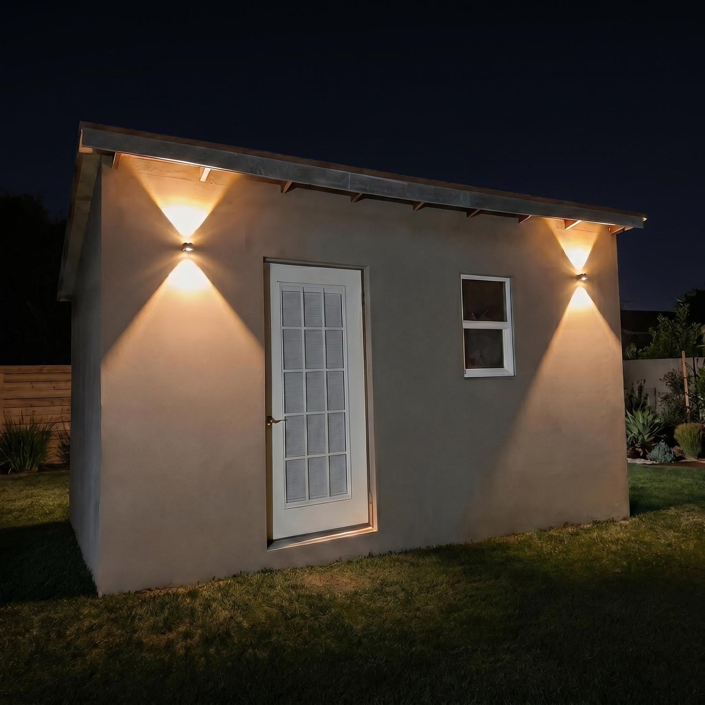 Outdoor Wall Lights 8W, 3000K 705 LM Modern Porch Light, Up Down Lights, Matte Black Waterproof Wall Sconce, Aluminum, Exterior Light Fixture Wall