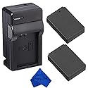 PZ 2-Pack of LP-E12 Batteries and Battery Charger for Canon SX70 HS, Rebel SL1, EOS-M, EOS M2, EOS M10, EOS M50, EOS M100 Mirrorless Digital Cameras