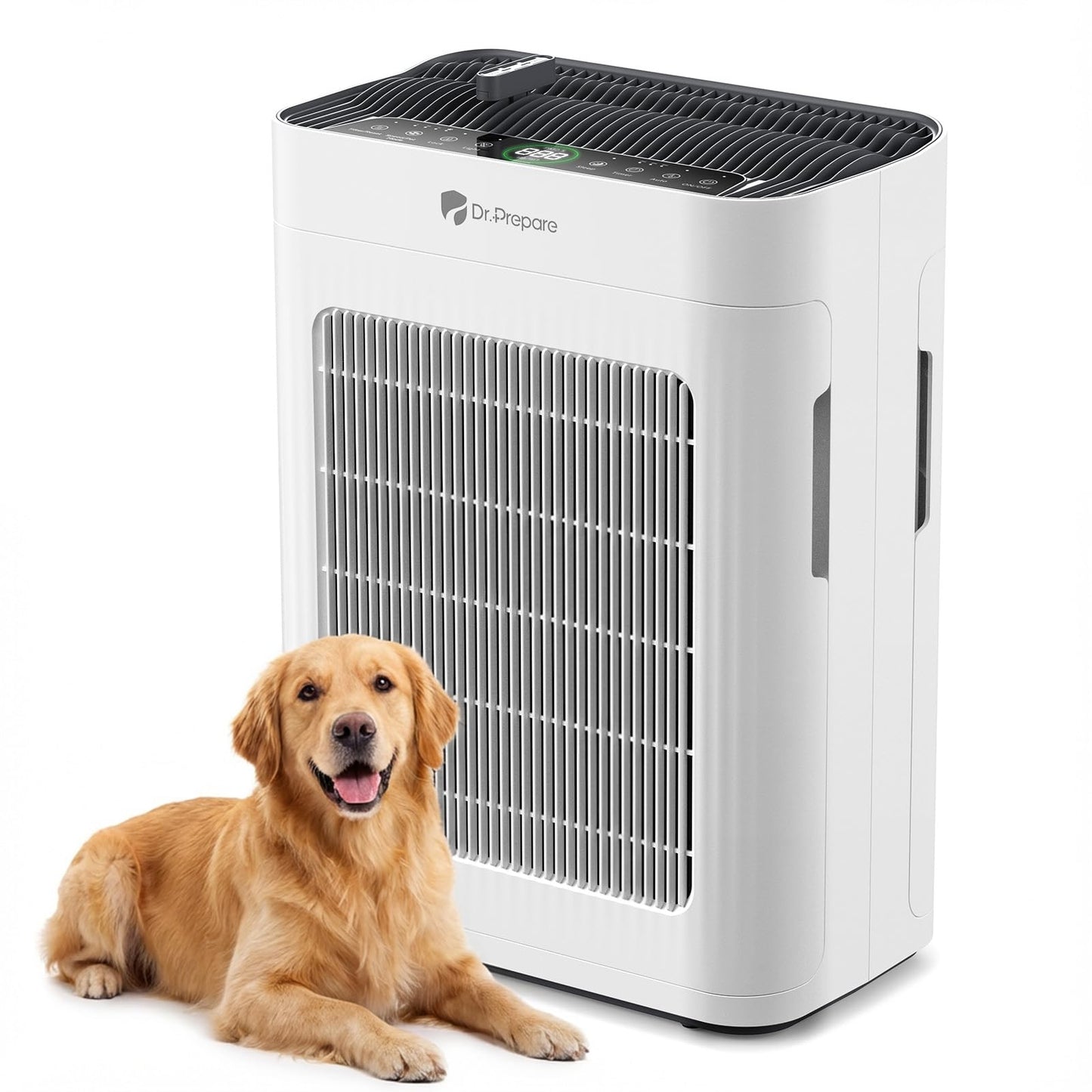Dr.Prepare Air Purifier for Home Bedroom Large Room Up to 3,000 ft², HEPA Air Cleaner with Dual-Sided Washable Pre-Filter, 20dB Sleep Mode
