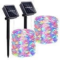LIGHTOP Solar String Lights Outdoor 2 Pack 33FT 100LED Copper Wire Fairy Light Waterproof Decoration for Wedding Party Terrace Yard Tree Garden Patio