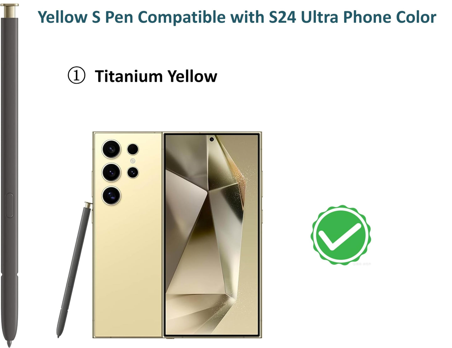 Galaxy S24 Ultra S Pen [WithBluetooth |4096 Pressure Sensor ] Replacement for Samsung Galaxy S24 Ultra 5G All Versions Touch Stylus Pen