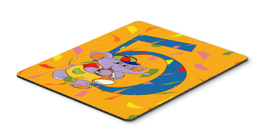 Caroline's Treasures APH2163MP Happy 5th Birthday Age 5 Mouse Pad, Hot Pad or Trivet for Home Office Gaming Working Computers Laptop Mouse