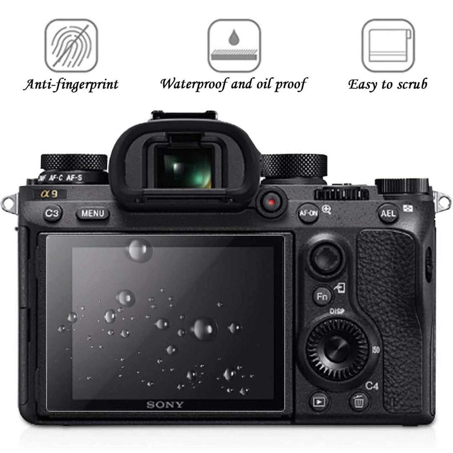 PCTC Rebel T7 T6 T5 Screen Protector for Canon EOS Rebel T7 T6 T5 DSLR Camera, Compatible with Canon EOS 1500D 1300D 1200D Screen Protector(3 Packs)