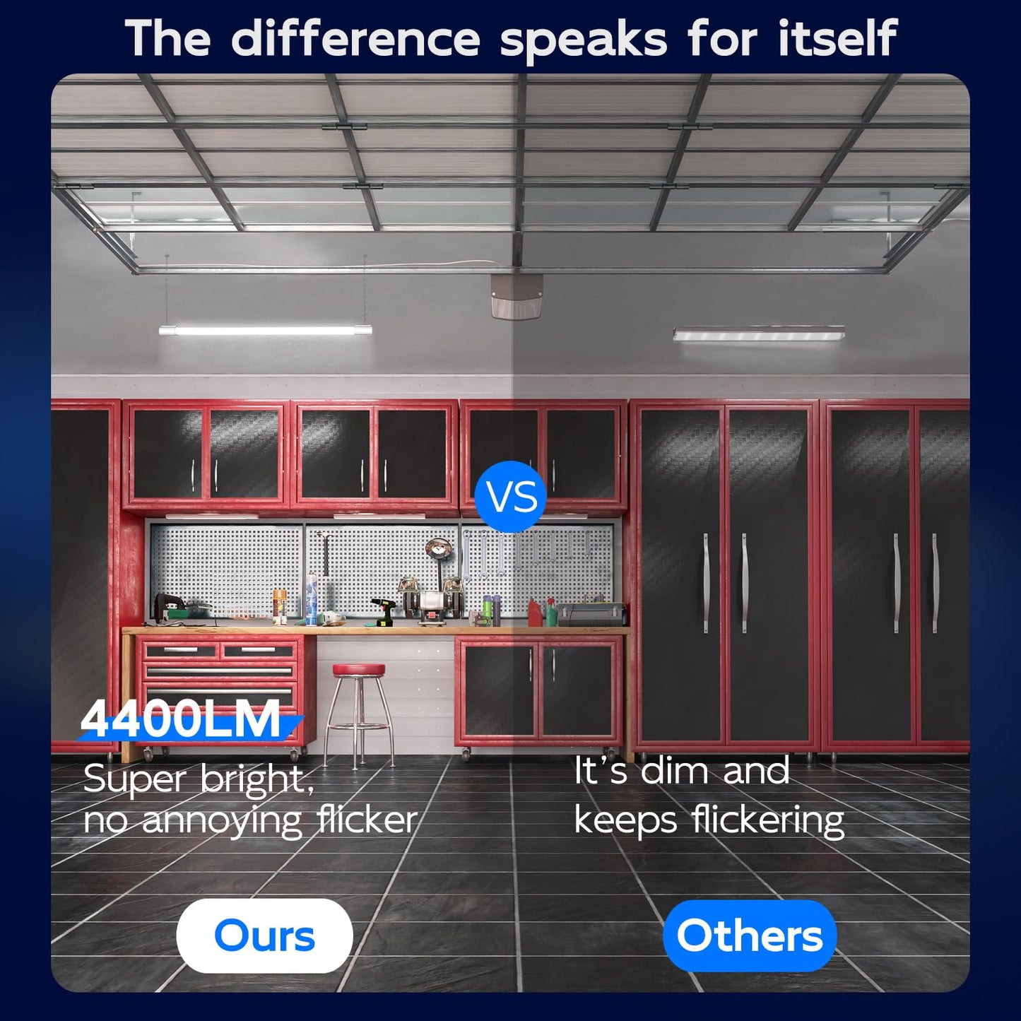 hykolity 4FT LED Shop Light, 42W [250W Equivalent],4400LM,5000K Daylight