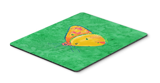 Caroline's Treasures 8861MP Butterfly Orange on Green Mouse Pad, Hot Pad or Trivet for Home Office Gaming Working Computers Laptop Mouse Mat,Washable