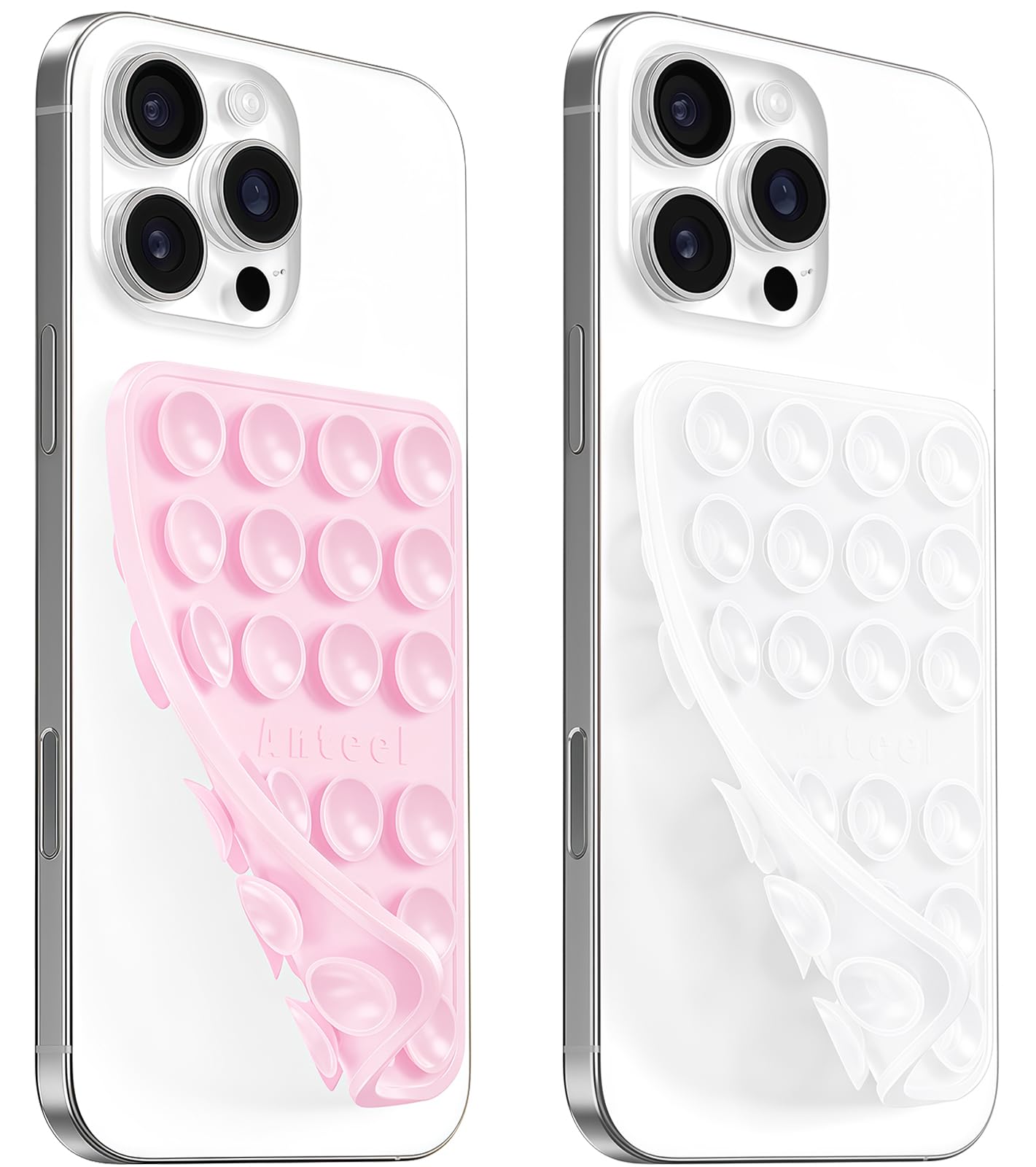 AZXYI Double-Sided Silicone Suction Phone Case Mount, Durable, Hands-Free Non Slip Accessories, Enhanced Suction Cup Power and Thickened Grip