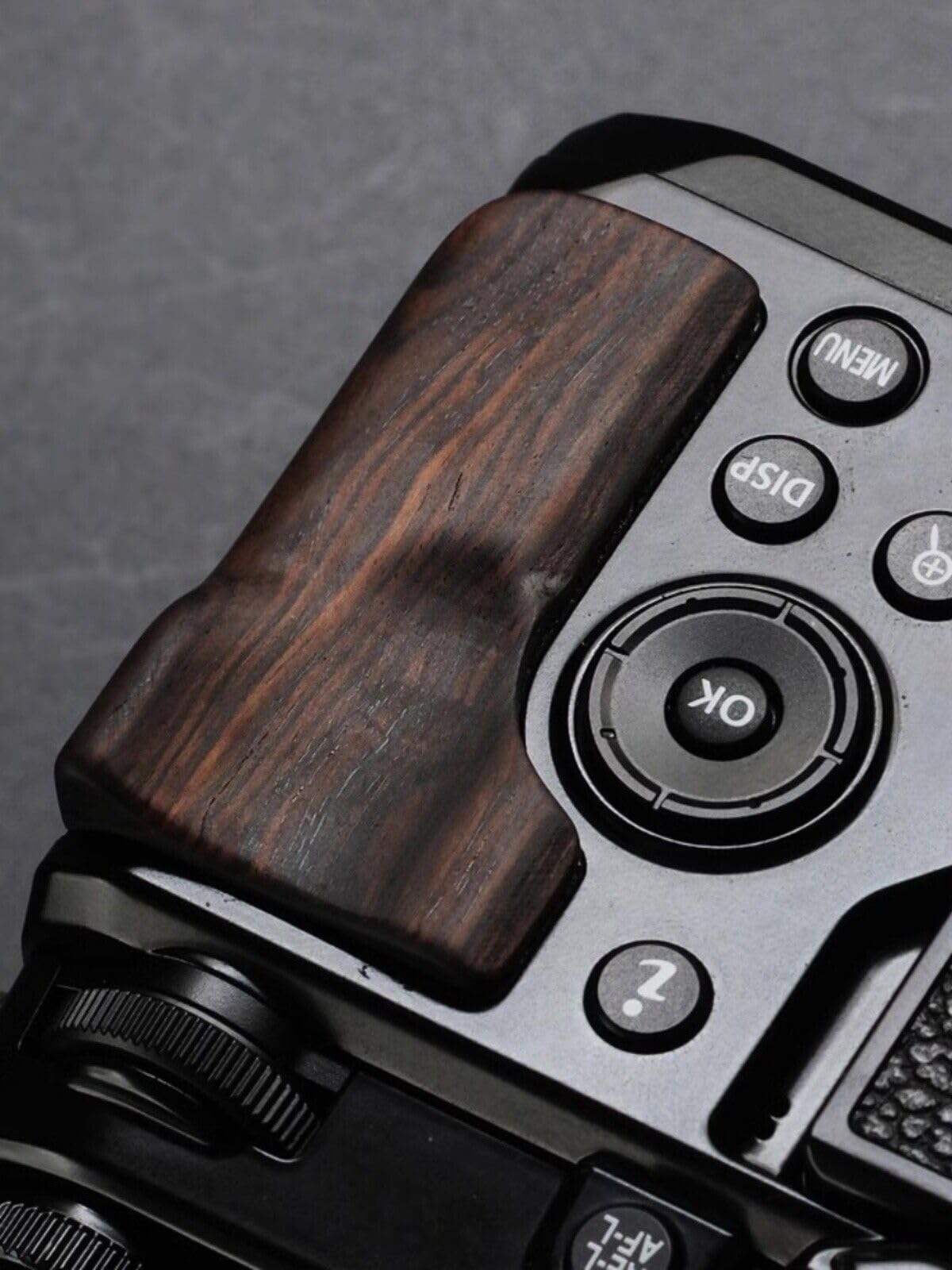 Wood Wooden Thumb Up Grip Sticker Finger Handle for ZF Camera (Ebony)
