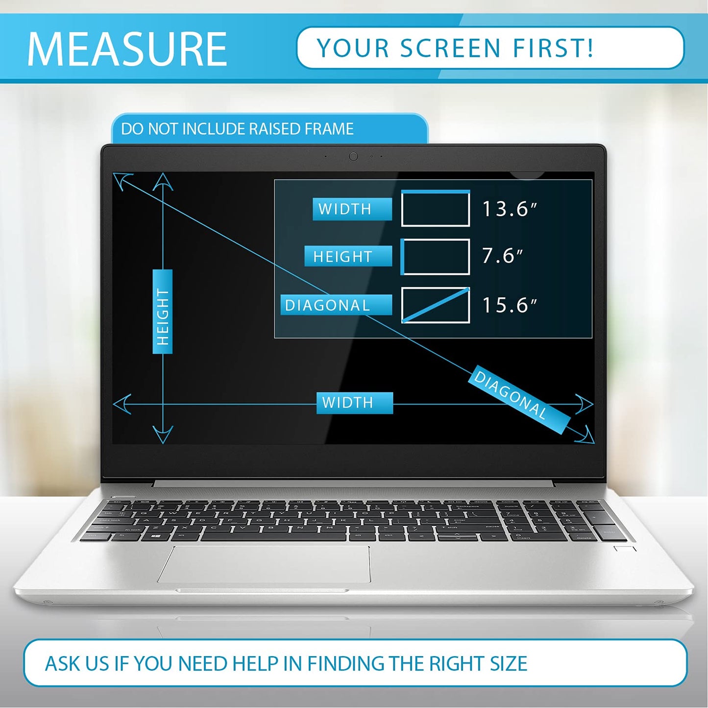 Anti Blue Light Screen Protector (3 Pack) for 15.6" Lenovo Chromebook, 15.6" Acer Chromebook, 15.6" Asus Chromebook, 15.6" Samsung Chromebook, 15.6"